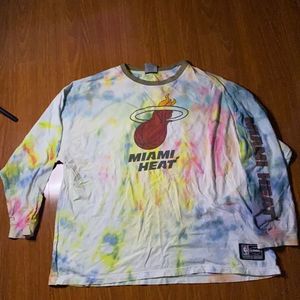 Miami heat, xxl, tie dye, long sleeve